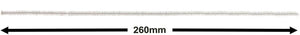 Length of the long white pipe cleaners from the White Long Pipe Cleaners - Pack of 120