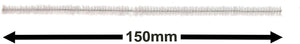 Length of the white pipe cleaners from the White Pipe Cleaner pack - Pack of 120