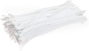 Long white pipe cleaners from the White Long Pipe Cleaners - Pack of 120