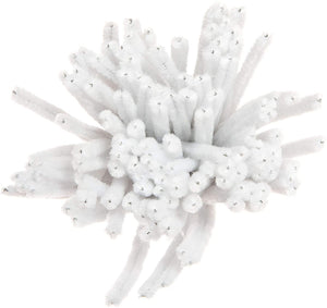 An image to show the textures from the white pipe cleaners from the White Pipe Cleaner pack - Pack of 120