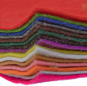 Close up of the fibres used in the A4 Assorted Colour Acrylic Felt Sheets pack