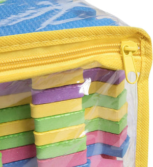 Close up of the zip storage bag for the Large EVA Interlocking Foam Play Mat - Pack of 42