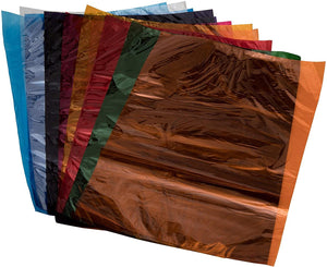 Cellophane sheets included in the A4 Assorted Colour Papercraft Collection - 120 sheets pack from orange, green, red, yellow , blue and light blue