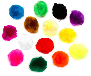 Coloured pom poms from the Assorted Colour Large Acrylic Pom Poms - Pack of 70