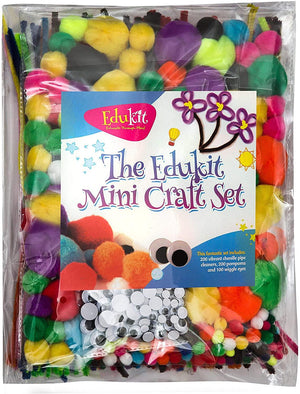 Packaging for the Crafting Kit - Pipe Cleaners, Pom Poms and Googly Eyes - Pack of 500