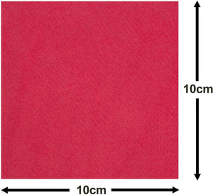 Dimensions of a pink felt fabric square from the Assorted Colour Felt Fabric Squares- 60 pack
