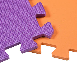 Close up of the textured surface to the foam mat tiles in the Multi-Colour EVA Foam Interlocking Play Mat Tiles - Pack of 12
