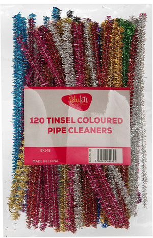 Packaging for the Assorted Colour Short Glitter Pipe Cleaners - Pack of 120