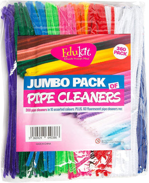 Packaging for the Primary & Fluorescent Coloured Extra-Long Pipe Cleaners - Pack of 360