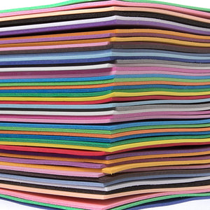 Stacked close up of A5 Assorted Colour EVA Foam Sheets - Pack of 50