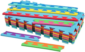 Full pack of Assorted Colour EVA Foam Rectangular Play Mat with 9 Pieces