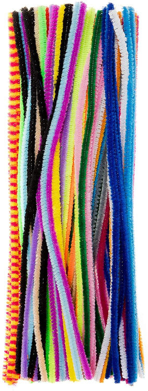 Pack of Assorted Colour Long Pipe Cleaners with 120 included