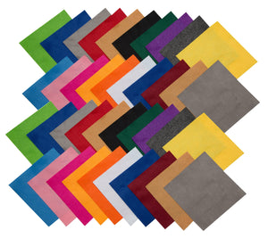 Assorted Colour Felt Fabric Squares 60 pack