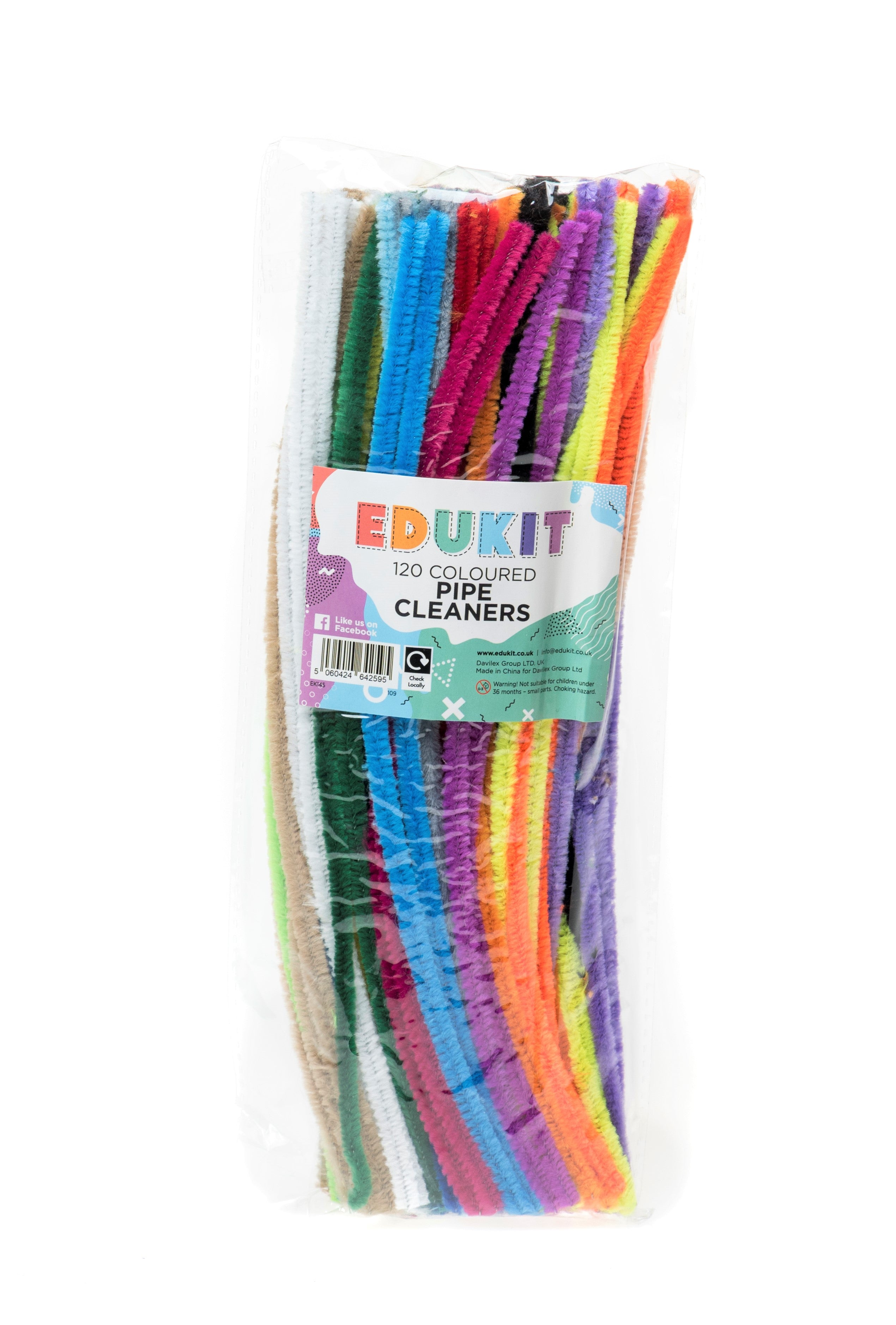 Assorted Colour Long Glitter Pipe Cleaners - 120/Pack – Edukit