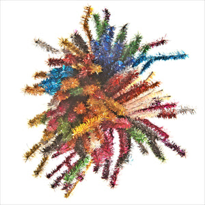 An image showing the thickness of the Assorted Colour Long Glitter Pipe Cleaners - Pack of 120