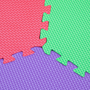 Hexagon Interlocking Play Mat Tiles pictured interlocking in various colours