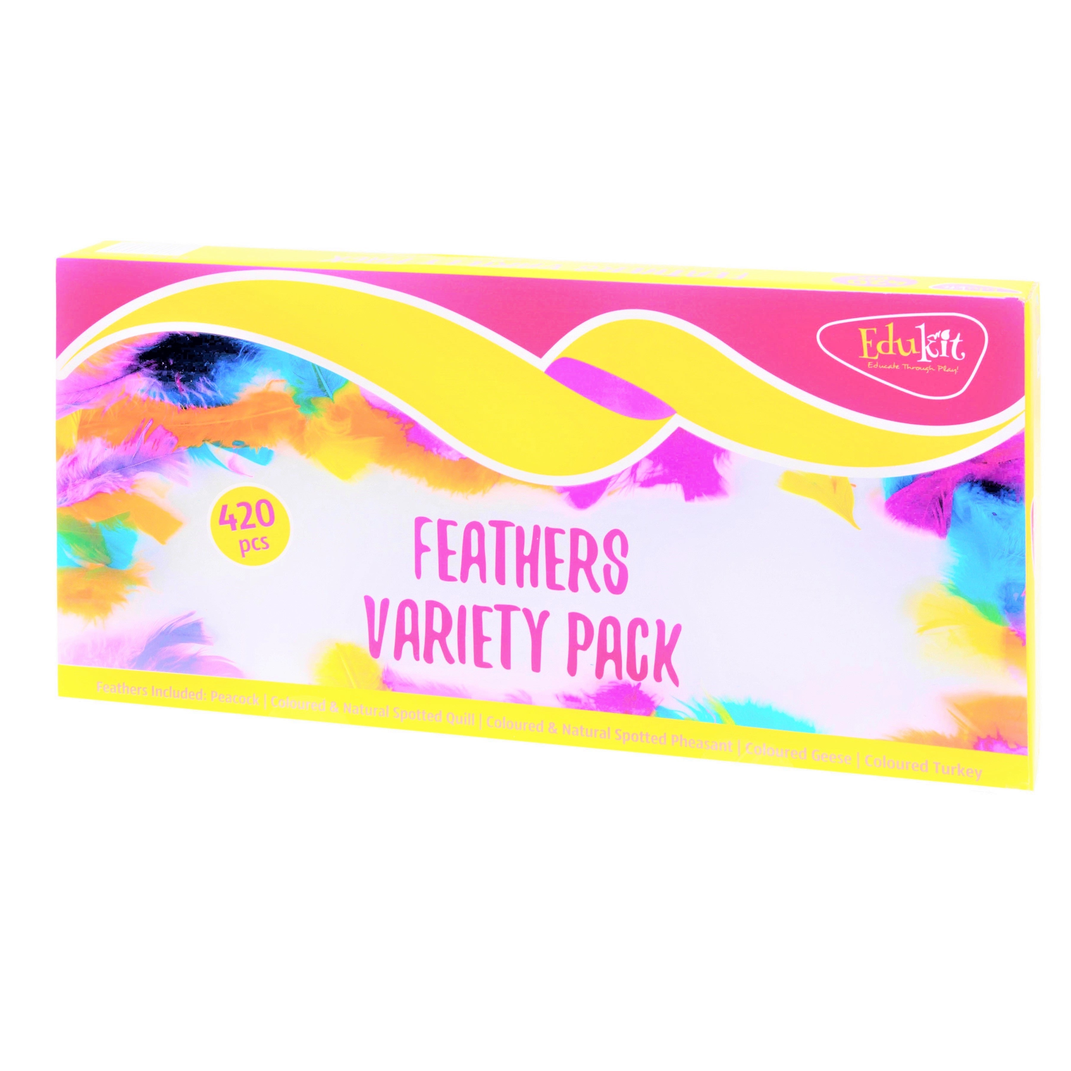 Large Variety of Feathers Jumbo Pack - 420 Pieces – Edukit