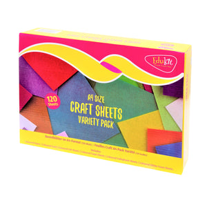A4 Assorted Colour Papercraft Collection - 120 sheets pack packaging 