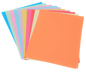 Card included in the A4 Assorted Colour Papercraft Collection - 120 sheets pack from orange, white, red, pink, light green, light blue, light pink, and dark blue