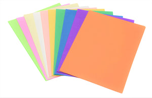 Further colour variations included in A4 & A5 Assorted Colour Papercraft Essentials pack from orange, purple, blue, green, yellow, light pink, light blue, purple and green