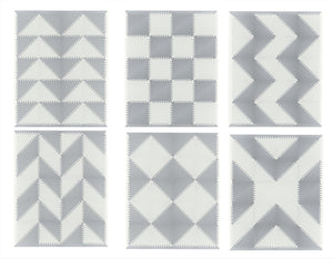 Triangular Tiles with borders Mat - 40 Pieces