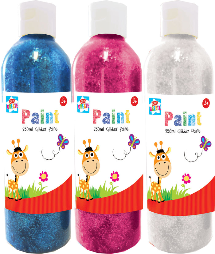 Glitter Paint - 3 Assorted Colours