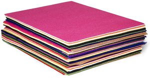 Stacked pile of A4 Assorted Colour Acrylic Felt from the Deluxe Box pack